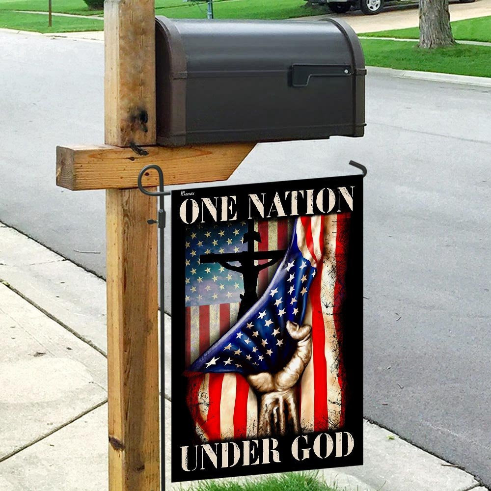Christian Garden Flags, One Nation Under God  Flag, Christian House Flags, Christian Cross Flag, Faith Flag
