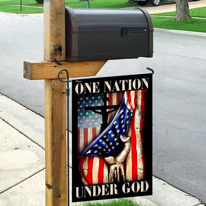 Christian Garden Flags, One Nation Under God  Flag, Christian House Flags, Christian Cross Flag, Faith Flag