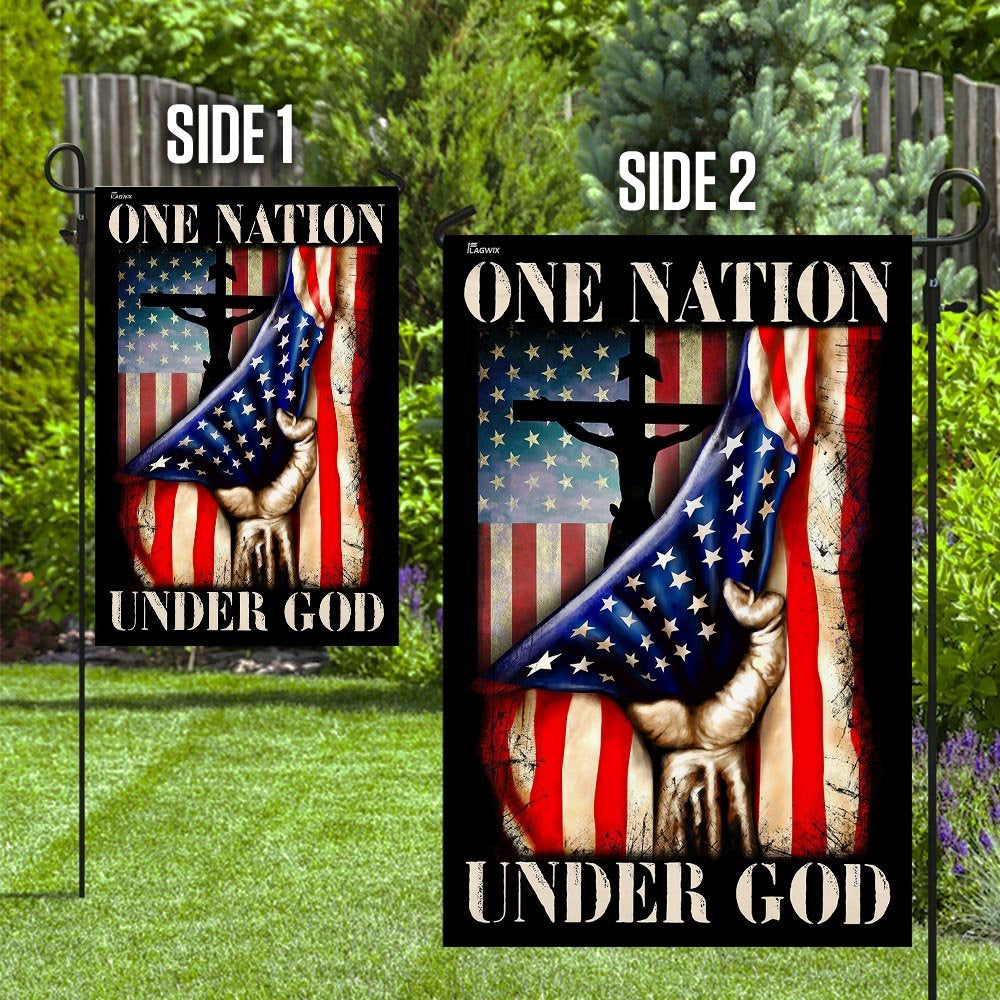 Christian Garden Flags, One Nation Under God  Flag, Christian House Flags, Christian Cross Flag, Faith Flag