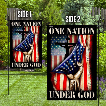 Christian Garden Flags, One Nation Under God  Flag, Christian House Flags, Christian Cross Flag, Faith Flag
