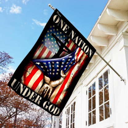 Christian Garden Flags, One Nation Under God  Flag, Christian House Flags, Christian Cross Flag, Faith Flag