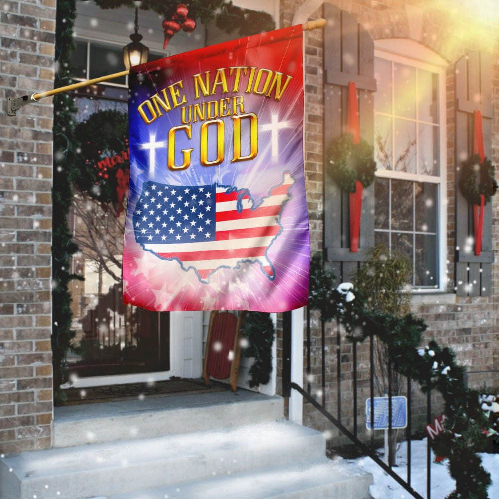 Christian Garden Flags, One Nation Under God Love American Flag, Christian House Flags, Christian Cross Flag, Faith Flag