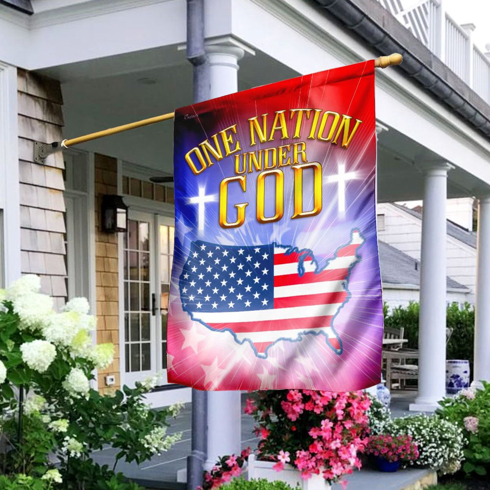 Christian Garden Flags, One Nation Under God Love American Flag, Christian House Flags, Christian Cross Flag, Faith Flag