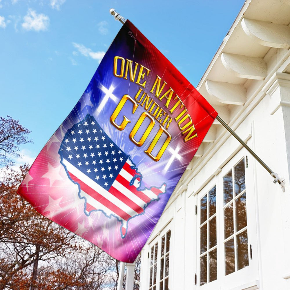 Christian Garden Flags, One Nation Under God Love American Flag, Christian House Flags, Christian Cross Flag, Faith Flag