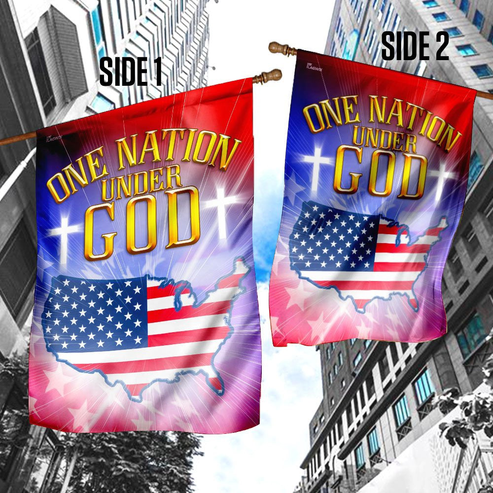 Christian Garden Flags, One Nation Under God Love American Flag, Christian House Flags, Christian Cross Flag, Faith Flag