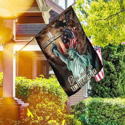 Christian Garden Flags, One Nation Under God US Flag, Christian House Flags, Christian Cross Flag, Faith Flag