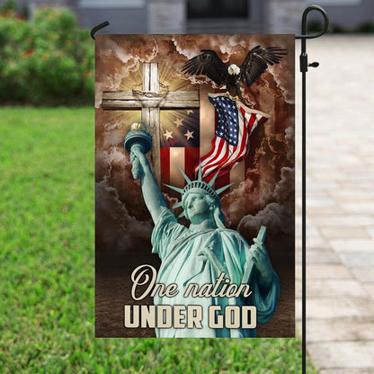 Christian Garden Flags, One Nation Under God US Flag, Christian House Flags, Christian Cross Flag, Faith Flag