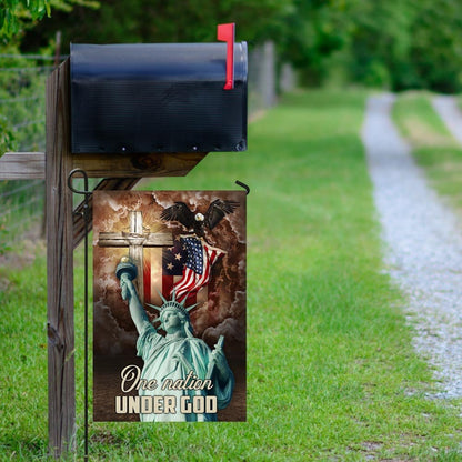 Christian Garden Flags, One Nation Under God US Flag, Christian House Flags, Christian Cross Flag, Faith Flag