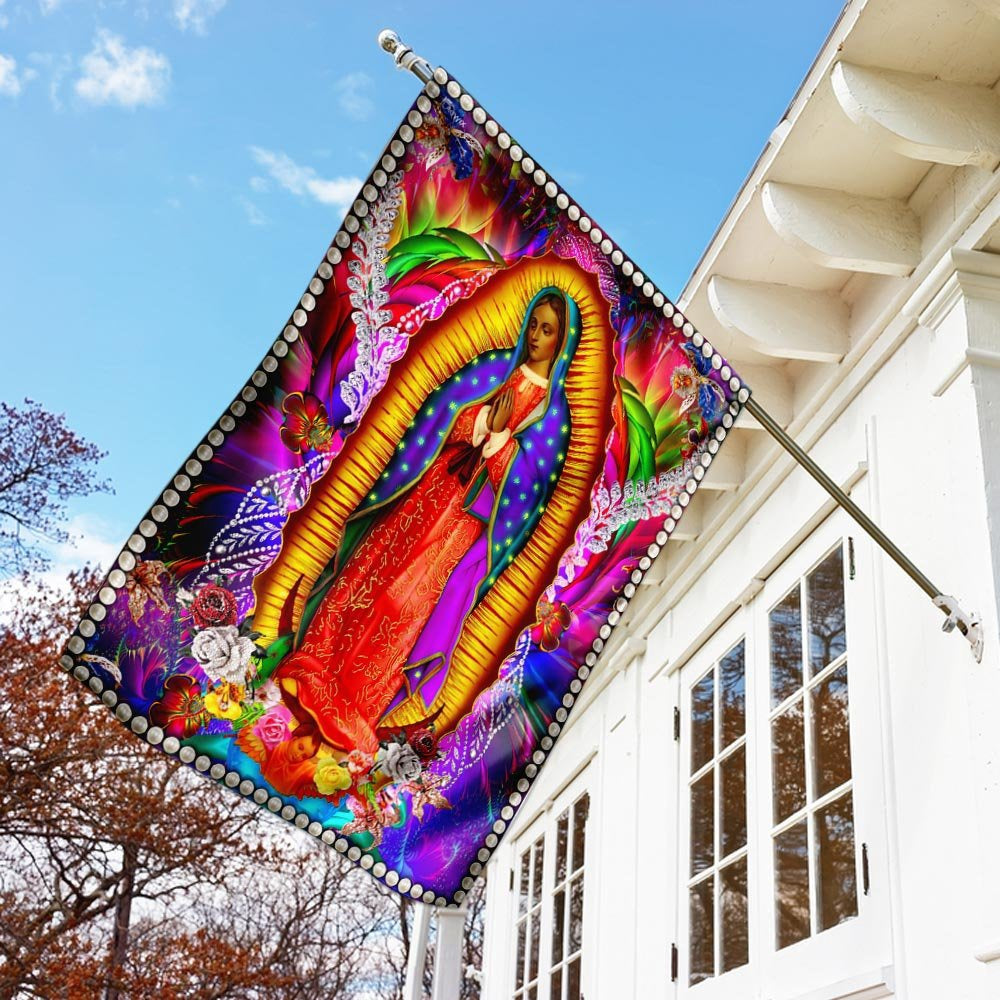 Christian Garden Flags, Our Lady Of Guadalupe Flag, Christian House Flags, Christian Cross Flag, Faith Flag