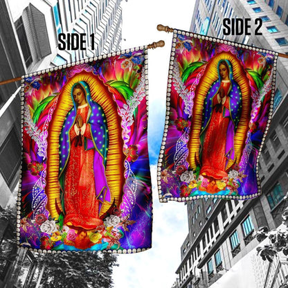 Christian Garden Flags, Our Lady Of Guadalupe Flag, Christian House Flags, Christian Cross Flag, Faith Flag