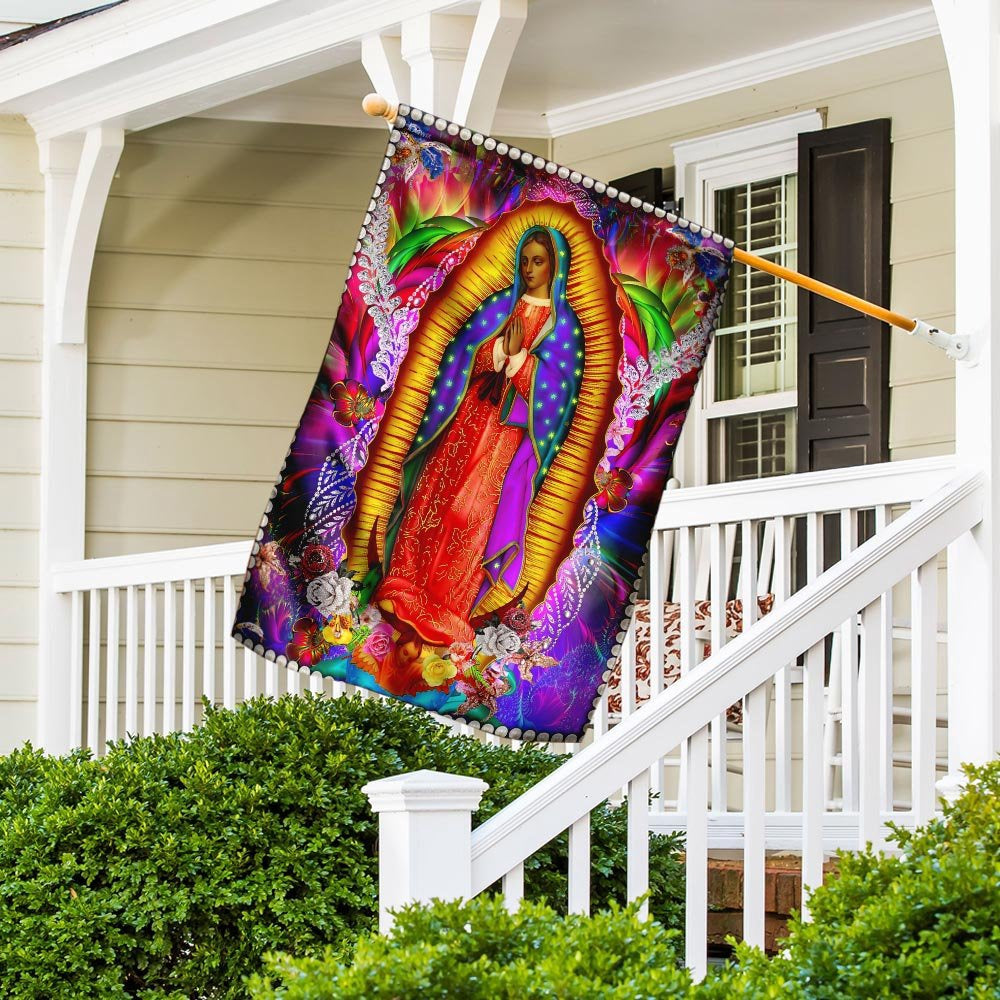 Christian Garden Flags, Our Lady Of Guadalupe Flag, Christian House Flags, Christian Cross Flag, Faith Flag