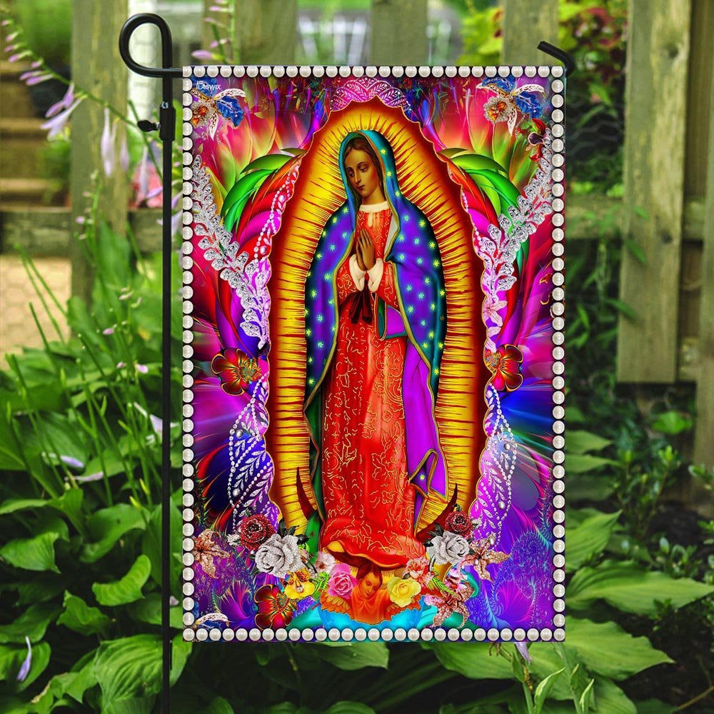 Christian Garden Flags, Our Lady Of Guadalupe Flag, Christian House Flags, Christian Cross Flag, Faith Flag