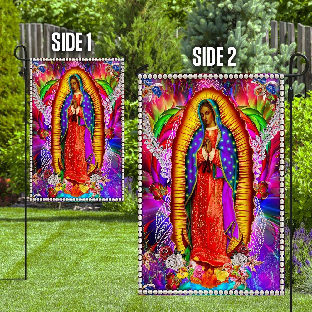 Christian Garden Flags, Our Lady Of Guadalupe Flag, Christian House Flags, Christian Cross Flag, Faith Flag