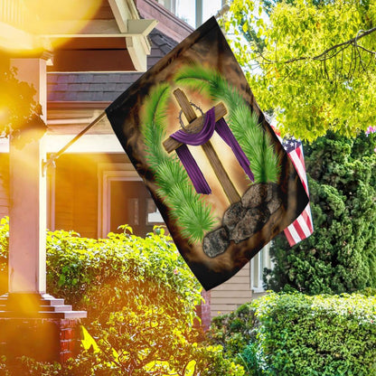 Christian Garden Flags, Palm Leaves Cross Flag, Christian House Flags, Christian Cross Flag, Faith Flag