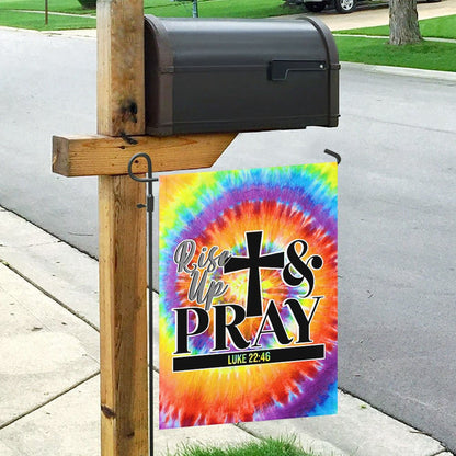 Christian Garden Flags, Rise Up And Pray Flag, Christian House Flags, Christian Cross Flag, Faith Flag