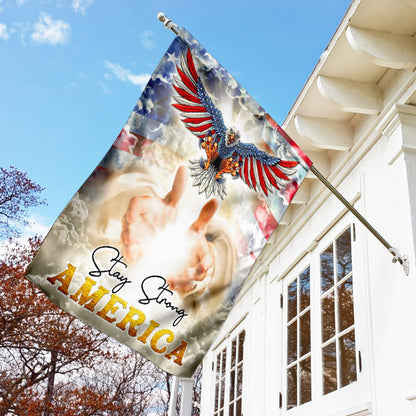 Christian Garden Flags, Stay Strong America, God's Nation Flag, Christian House Flags, Christian Cross Flag, Faith Flag