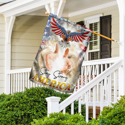Christian Garden Flags, Stay Strong America, God's Nation Flag, Christian House Flags, Christian Cross Flag, Faith Flag
