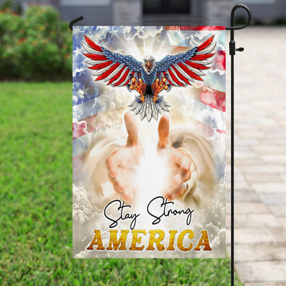 Christian Garden Flags, Stay Strong America, God's Nation Flag, Christian House Flags, Christian Cross Flag, Faith Flag