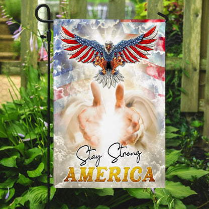 Christian Garden Flags, Stay Strong America, God's Nation Flag, Christian House Flags, Christian Cross Flag, Faith Flag