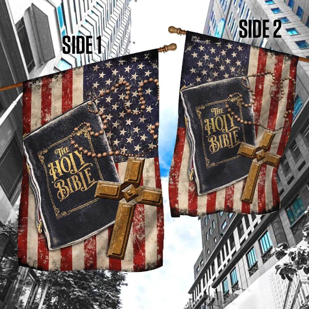 Christian Garden Flags, The Holy Bible American Flag, Christian House Flags, Christian Cross Flag, Faith Flag