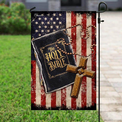 Christian Garden Flags, The Holy Bible American Flag, Christian House Flags, Christian Cross Flag, Faith Flag