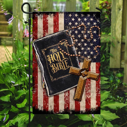 Christian Garden Flags, The Holy Bible American Flag, Christian House Flags, Christian Cross Flag, Faith Flag