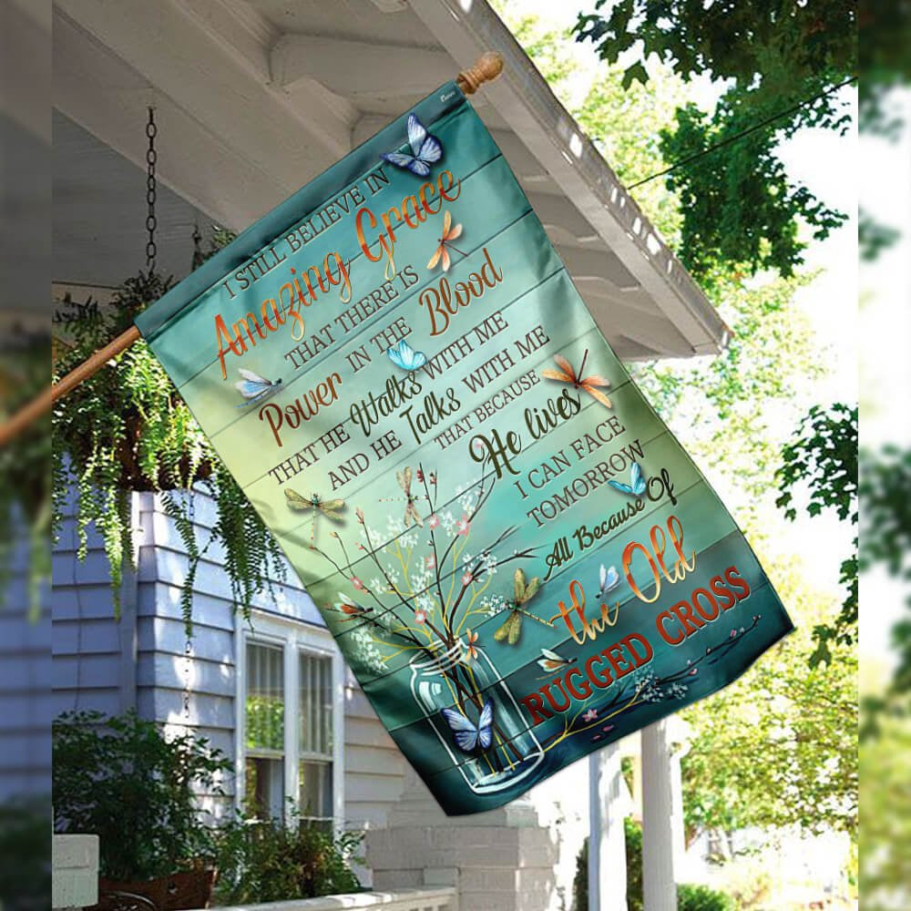 Christian Garden Flags, The Old Rugged Cross Flag, Christian House Flags, Christian Cross Flag, Faith Flag
