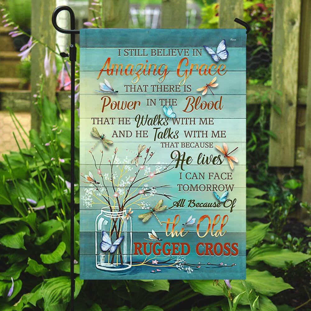 Christian Garden Flags, The Old Rugged Cross Flag, Christian House Flags, Christian Cross Flag, Faith Flag