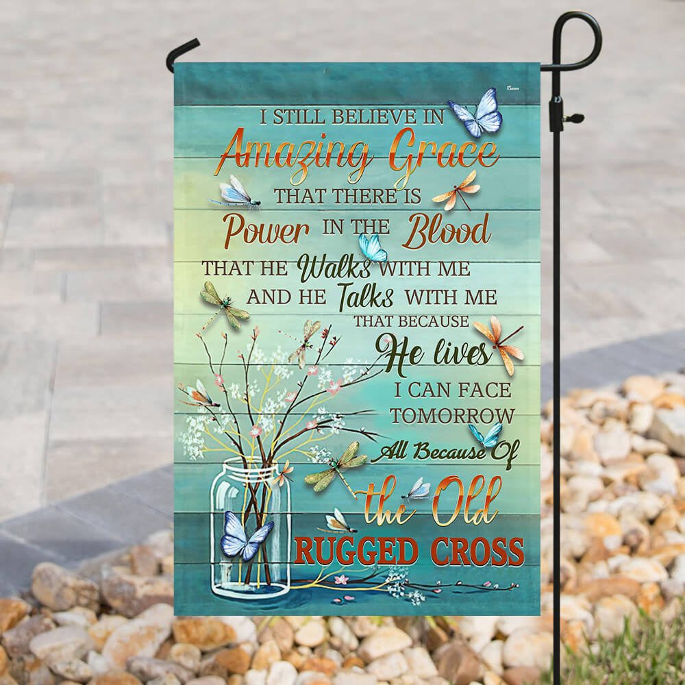 Christian Garden Flags, The Old Rugged Cross Flag, Christian House Flags, Christian Cross Flag, Faith Flag