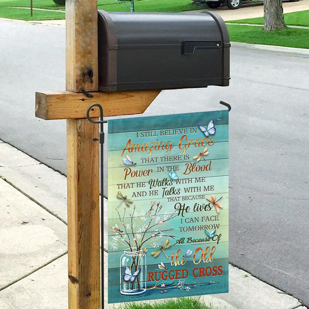 Christian Garden Flags, The Old Rugged Cross Flag, Christian House Flags, Christian Cross Flag, Faith Flag