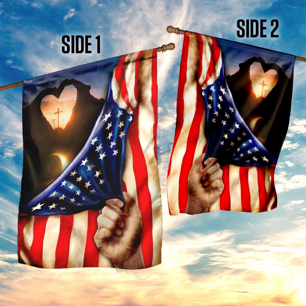 Christian Garden Flags, The Sun On The Cross Flag, Christian House Flags, Christian Cross Flag, Faith Flag