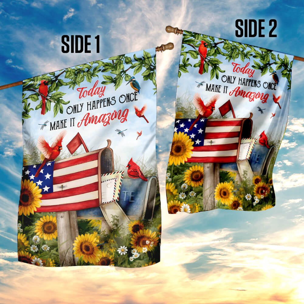 Christian Garden Flags, Today Only Happens Once Make It Amazing Flag, Christian House Flags, Christian Cross Flag, Faith Flag