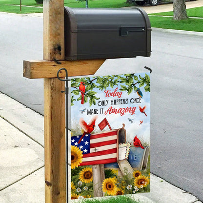 Christian Garden Flags, Today Only Happens Once Make It Amazing Flag, Christian House Flags, Christian Cross Flag, Faith Flag