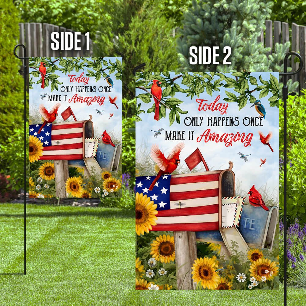 Christian Garden Flags, Today Only Happens Once Make It Amazing Flag, Christian House Flags, Christian Cross Flag, Faith Flag