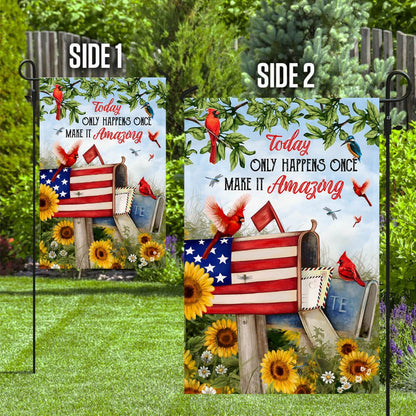 Christian Garden Flags, Today Only Happens Once Make It Amazing Flag, Christian House Flags, Christian Cross Flag, Faith Flag