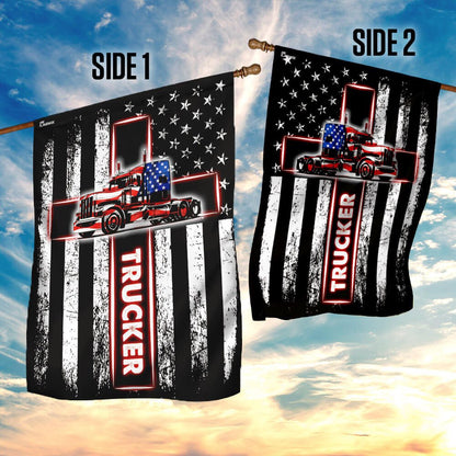 Christian Garden Flags, Trucker American US Flag, Christian House Flags, Christian Cross Flag, Faith Flag