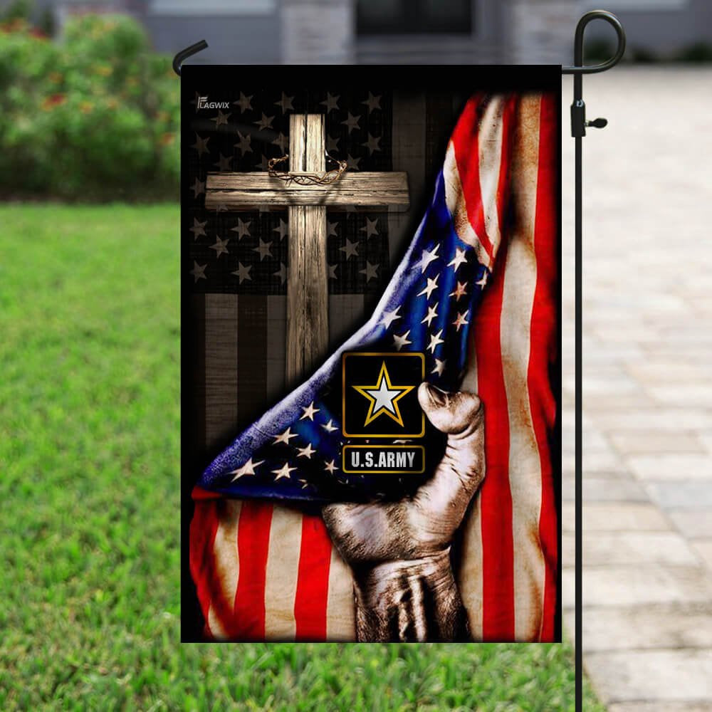 Christian Garden Flags, US Army Christian Cross American Flag, Christian House Flags, Christian Cross Flag, Faith Flag