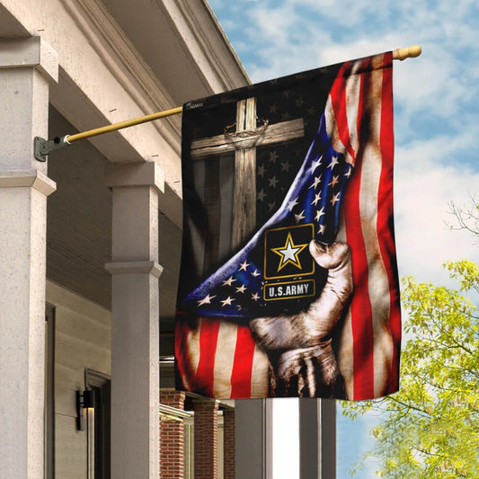 Christian Garden Flags, US Army Christian Cross American Flag, Christian House Flags, Christian Cross Flag, Faith Flag