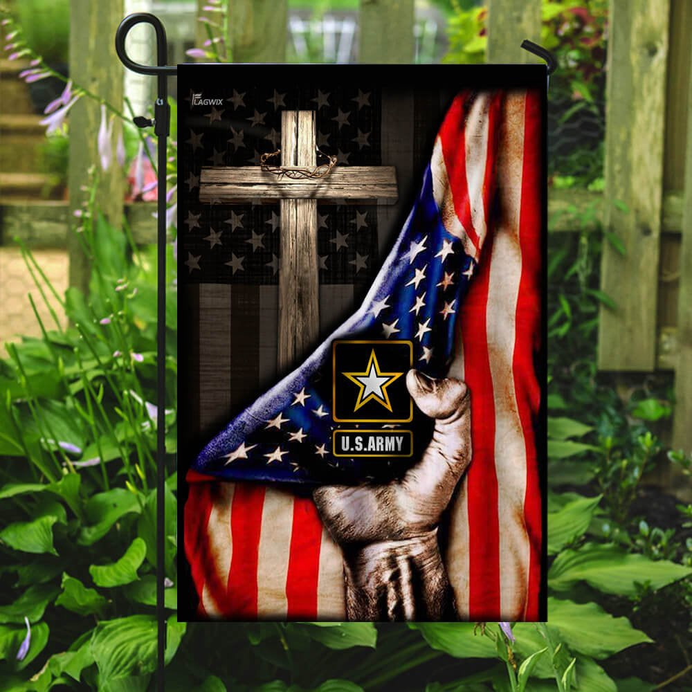 Christian Garden Flags, US Army Christian Cross American Flag, Christian House Flags, Christian Cross Flag, Faith Flag
