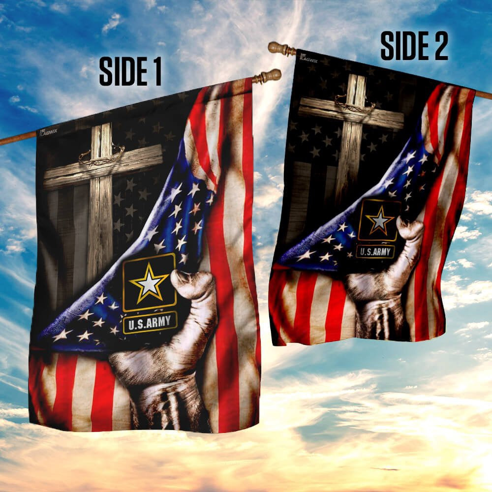 Christian Garden Flags, US Army Christian Cross American Flag, Christian House Flags, Christian Cross Flag, Faith Flag
