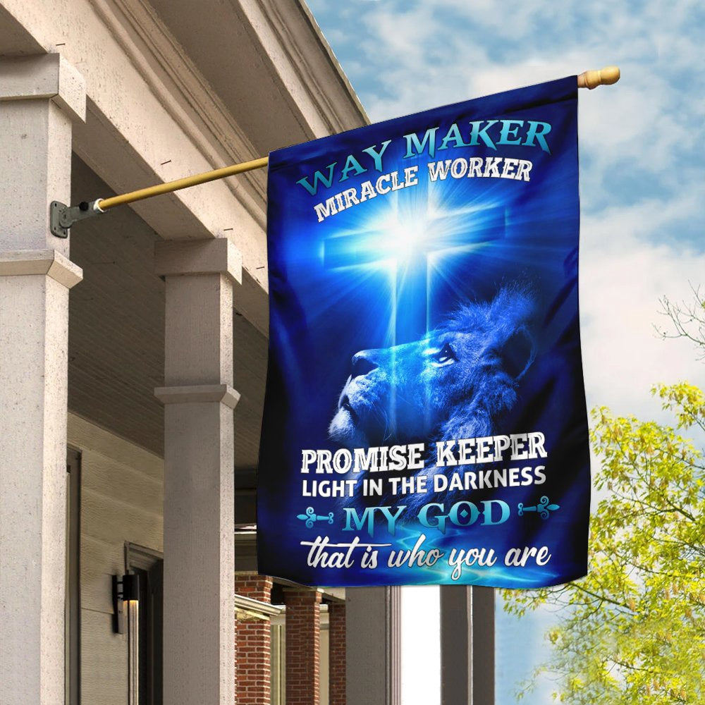 Christian Garden Flags, Way Maker Miracle Worker Jesus Christ Flag, Christian House Flags, Christian Cross Flag, Faith Flag