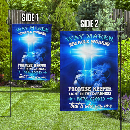 Christian Garden Flags, Way Maker Miracle Worker Jesus Christ Flag, Christian House Flags, Christian Cross Flag, Faith Flag