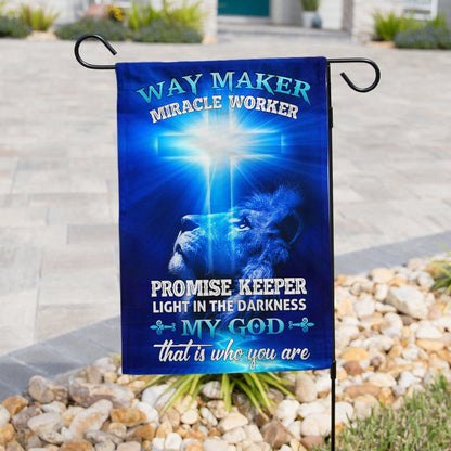 Christian Garden Flags, Way Maker Miracle Worker Jesus Christ Flag, Christian House Flags, Christian Cross Flag, Faith Flag