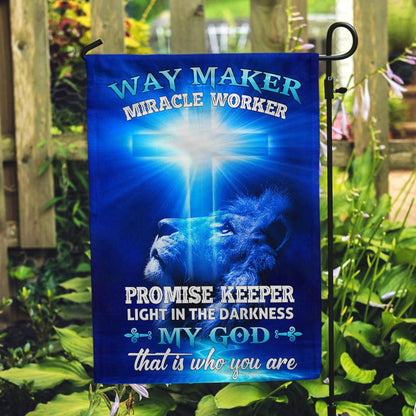 Christian Garden Flags, Way Maker Miracle Worker Jesus Christ Flag, Christian House Flags, Christian Cross Flag, Faith Flag