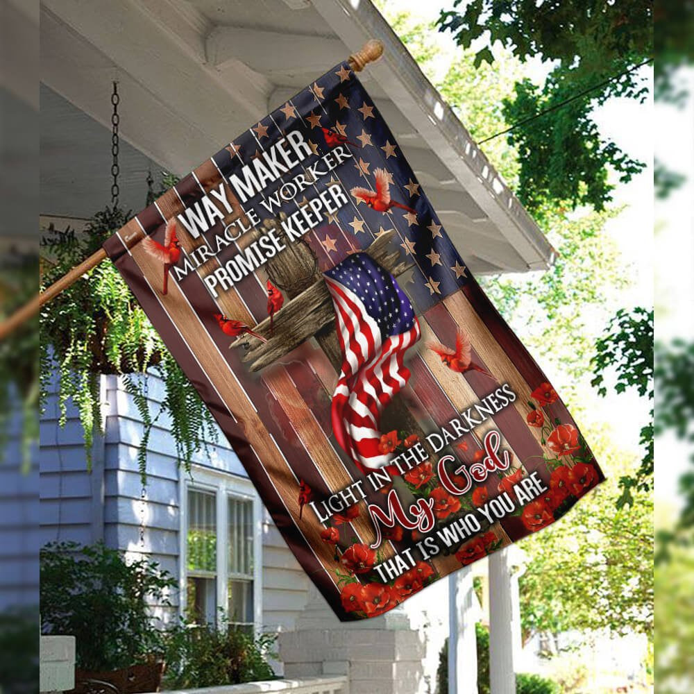 Christian Garden Flags, Way Maker, Miracle Worker, My God Flag, Christian House Flags, Christian Cross Flag, Faith Flag