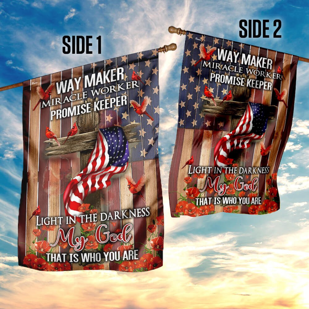 Christian Garden Flags, Way Maker, Miracle Worker, My God Flag, Christian House Flags, Christian Cross Flag, Faith Flag