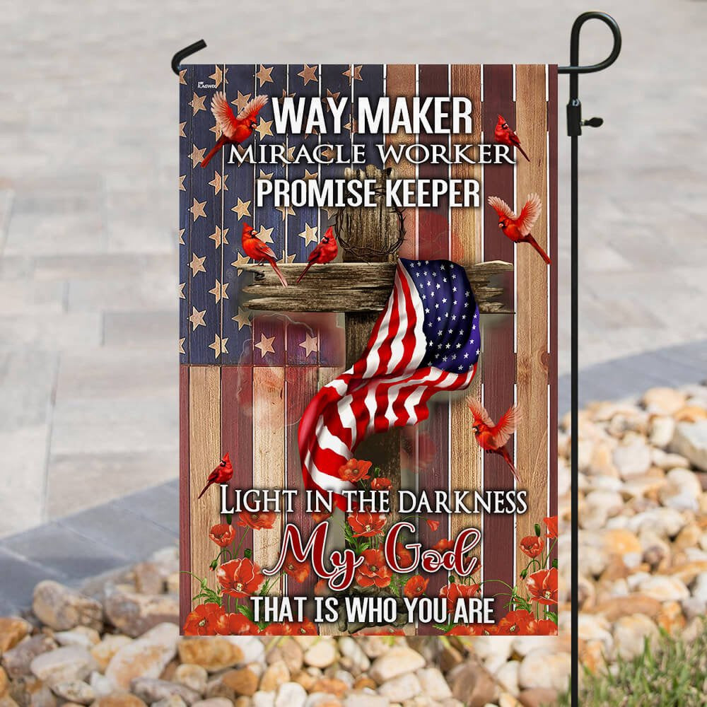 Christian Garden Flags, Way Maker, Miracle Worker, My God Flag, Christian House Flags, Christian Cross Flag, Faith Flag