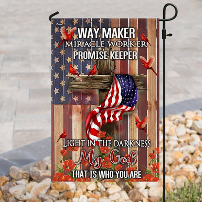 Christian Garden Flags, Way Maker, Miracle Worker, My God Flag, Christian House Flags, Christian Cross Flag, Faith Flag
