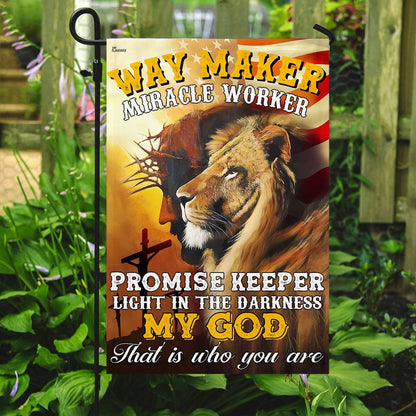 Christian Garden Flags, Way Maker Miracle Worker My God Flag, Christian House Flags, Christian Cross Flag, Faith Flag