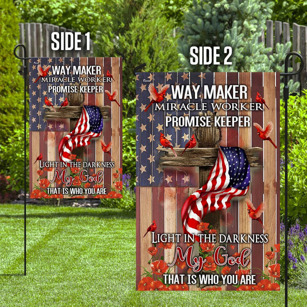 Christian Garden Flags, Way Maker, Miracle Worker, My God Flag, Christian House Flags, Christian Cross Flag, Faith Flag